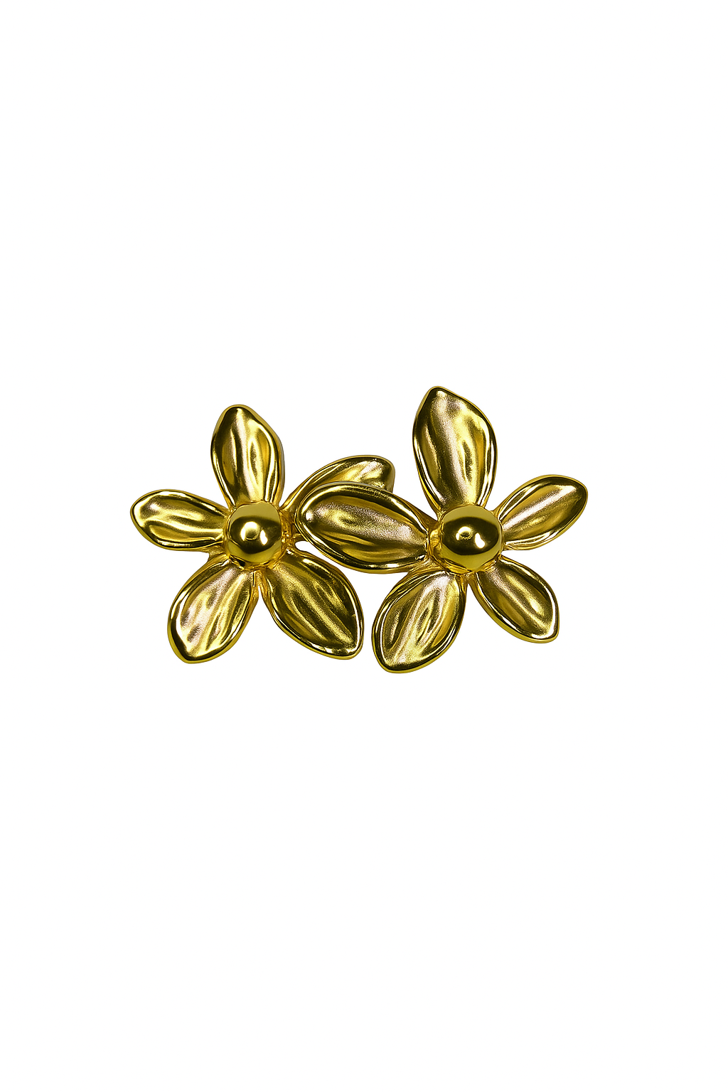 Glod flower-shaped  - Anti Tarnish Studs