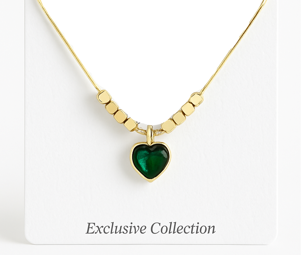 Emerald Love - Ladilac  Anti Tarnish Necklace