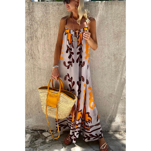 Women's Vacation Printing Holiday Daily Beach Strap Sleeveless Regular Dress
